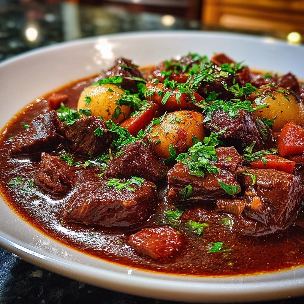 Classic French Beef Bourguignon
