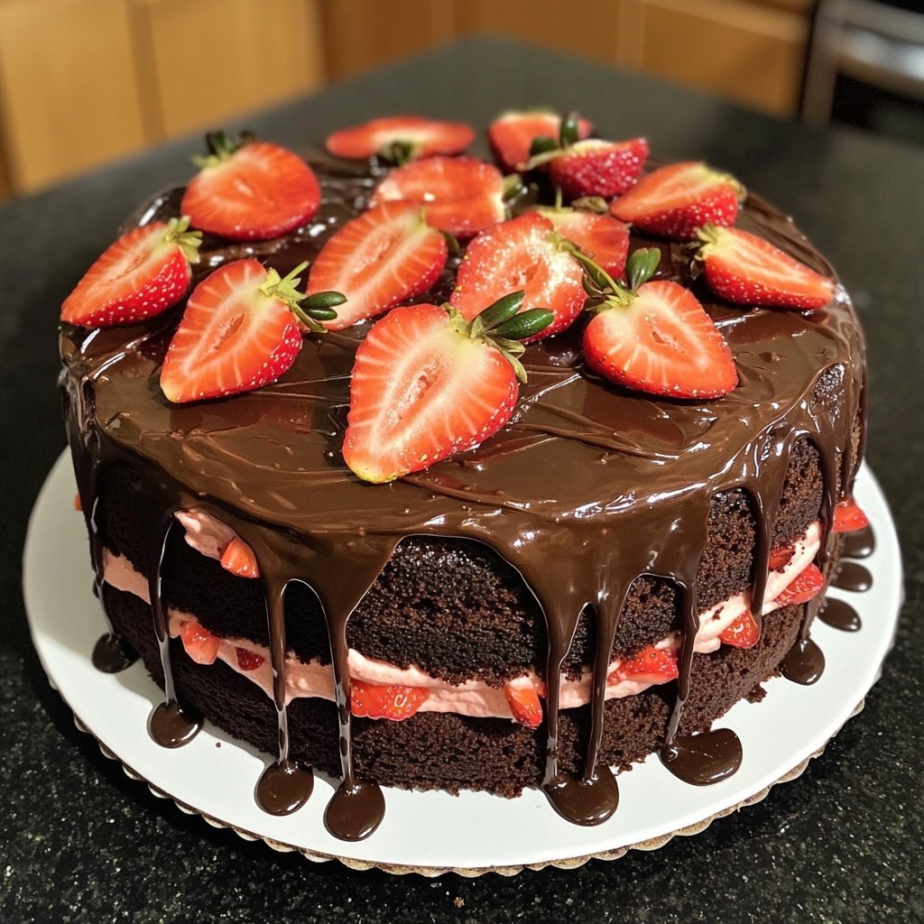 Strawberry Chocolate Cake