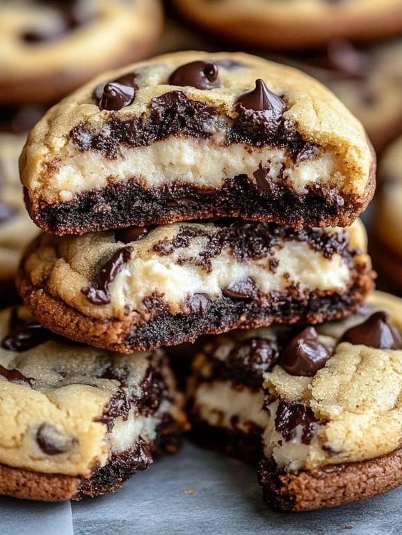 Decadent Cheesecake Stuffed Chocolate Chip Cookies