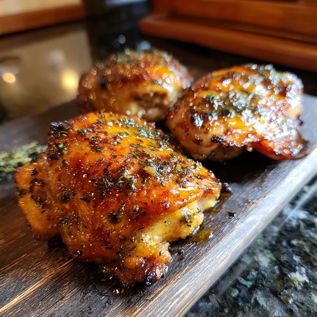 Baked Chicken Thighs With Honey Mustard