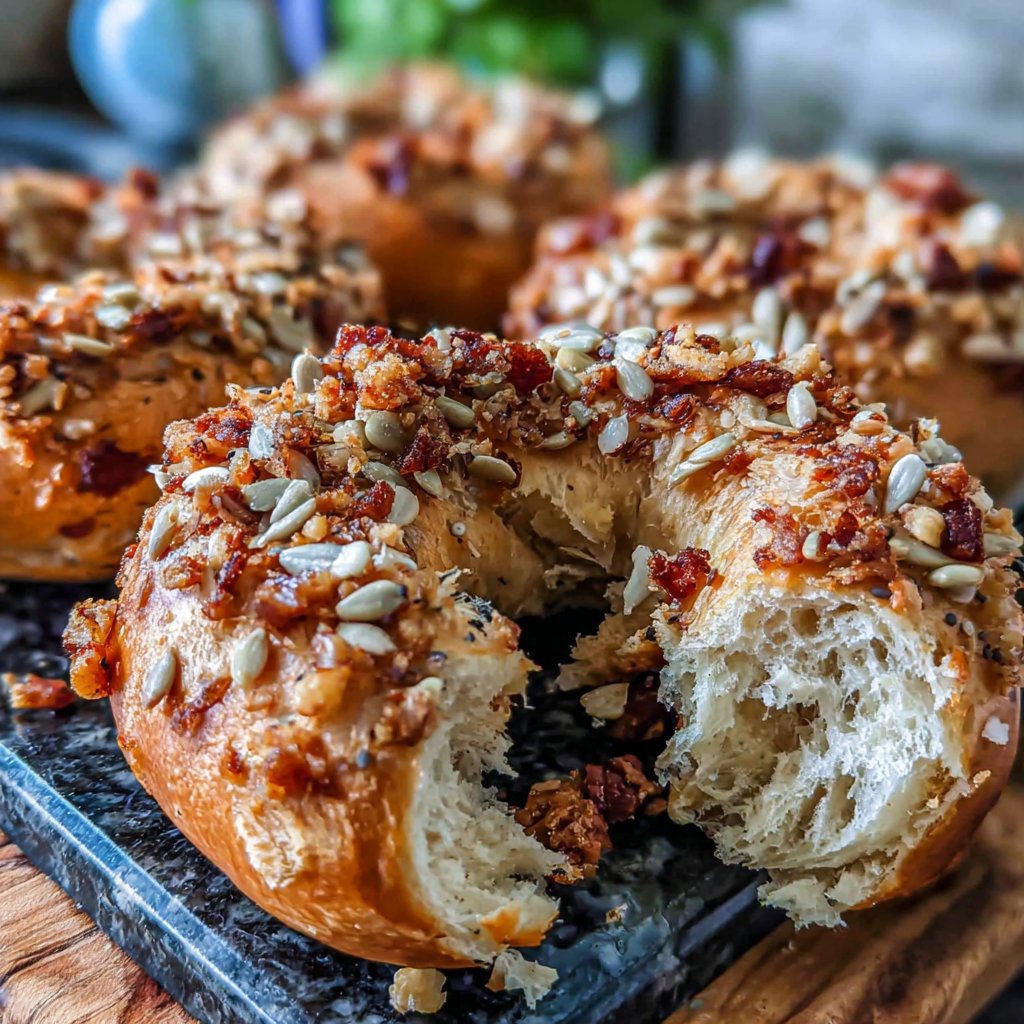 Protein Bagels With Sunflower Seeds