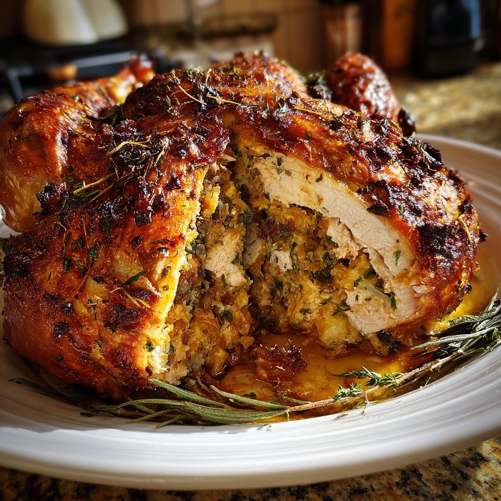Seasonal & Festive Thanksgiving Herb Stuffed Turkey