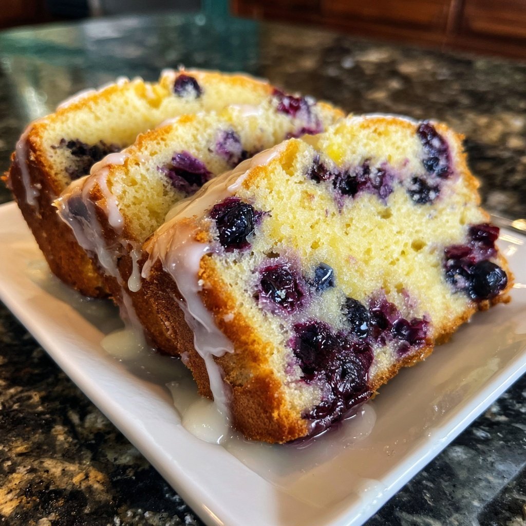 Blueberry Lemon Bread Slices