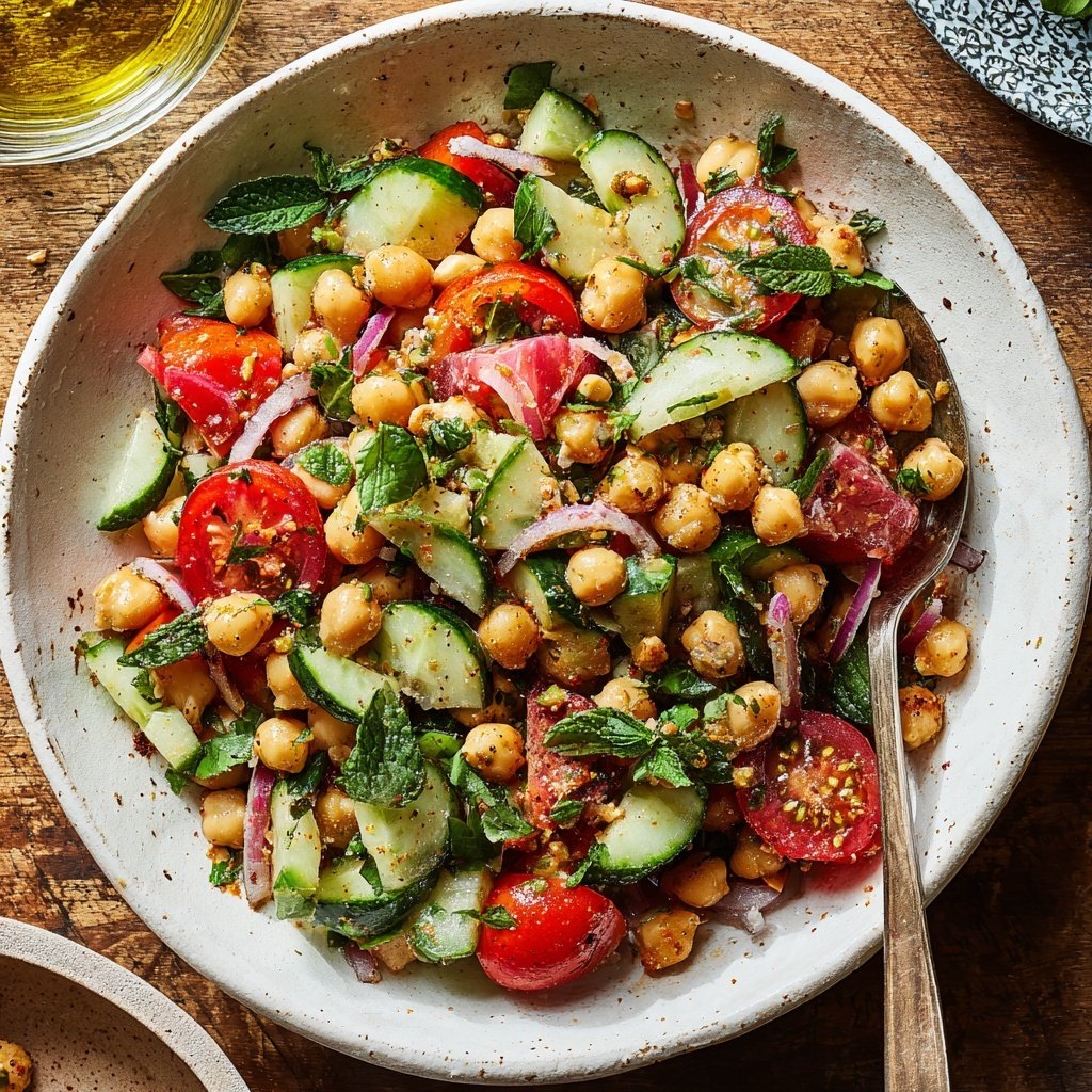 Healthy Mediterranean Chickpea Salad