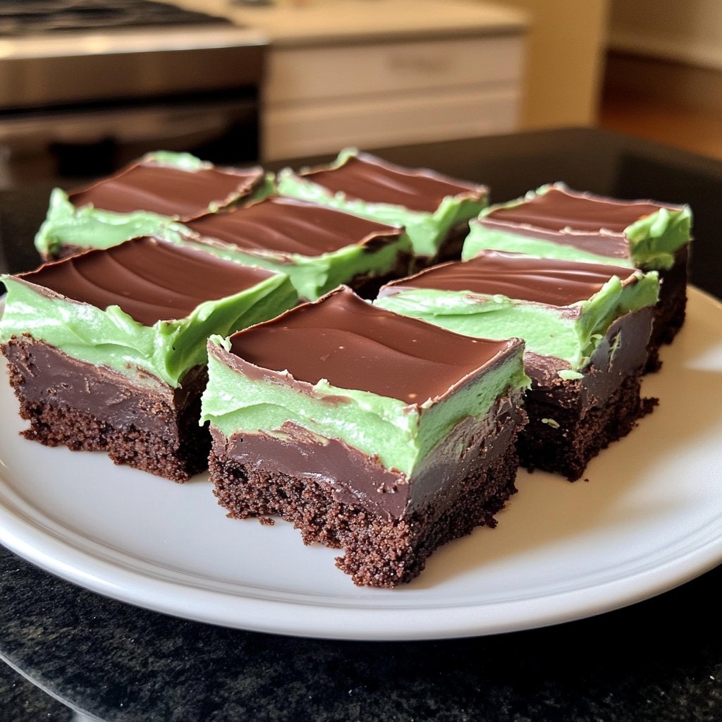 Chocolate Mint Slice Bars